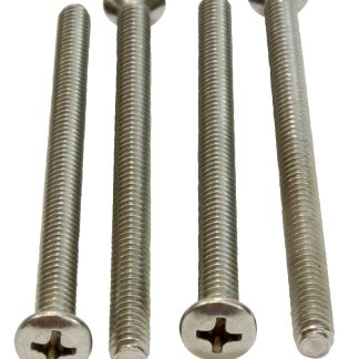4 Stainless Steel 3-1/2'' 10-24 Philips Head Bolts with Lock Nuts