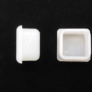 16 Flat Square Insert Glides (13/16'' O.D. x 11/16'' I.D.) for Chairs/Tubing