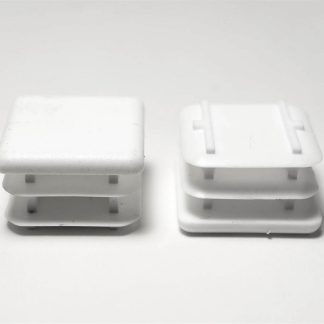 8 Square Multi-gauge Flat Glide Inserts 1'' O.D. / 7/8'' I.D. for Chairs/Tubing