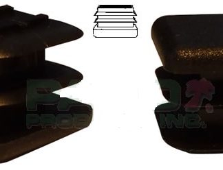 16 Square 3/4'' Flat Multi-Gauge Chair Leg Insert Glides For Patio Tubes/Legs