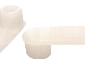 16 Racetrack Shaped Insert Glides - Fits 2-1/8'' x 3/4'' O.D. Tubes/Legs