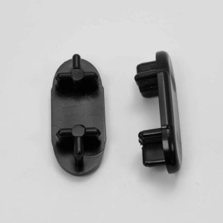 16 Racetrack Shaped Insert Glides - 2-1/8'' x 7/8'' O.D. for Patio Tubes/Legs