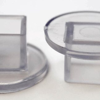 16 Square 5/8'' Vinyl Round Protector Caps