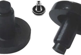 10 Nylon Flat Stem 3/4'' Bumper Glides for Tubular Chair Bases