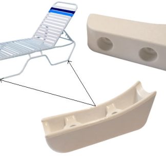 2 Sled Glides For Sled Based Chaise Lounges - Fits 1'' Tube